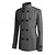 abordables Manteaux &amp; vestes-Homme Manteau de campagne Caban Trench du quotidien Vacances Automne hiver Polyester Chaud Vêtements d&#039;extérieur Vêtement Tenue Mode Classique Plein Poche Mao Double Boutonnage