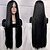 economico Parrucche da festa-parrucca lunga e liscia - fibra sintetica resistente al calore con frangia o riga in mezzo - perfetta per feste di carnevale e cosplay - parrucca da donna alla moda