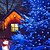abordables Funciona con energía solar-Elegante cadena de luces solares navideñas para recepción de bodas, 8 modos, IP65, resistente al agua para exteriores&amp;amp;Decoración navideña de año nuevo para interiores
