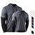 preiswerte Lauf-T-Shirts &amp; Tanktops-Herren Funktionsshirt Athletisches Hemd Fitnessstudio-Shirt Fitness Shirt 2 in 1 Langarm Kapuzenshirt Casual Athlässigkeit Herbst Atmungsaktiv Schnelltrocknend Weich Fitnesstraining Laufen Gehen