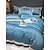 baratos Coleção de elite-Conjunto de cama com capa de edredom de 4 peças, 100% algodão orgânico, tecido macio e respirável, inclui capa de edredom e fronhas para um sono confortável