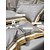baratos Coleção de elite-Conjunto de cama com capa de edredom de 4 peças, 100% algodão orgânico, tecido macio e respirável, inclui capa de edredom e fronhas para um sono confortável