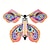 cheap Gags &amp; Practical Joke Toys-Rainbow Butterfly Trio Set - Colorful, Delicate, and Poseable Wings - Novelty Toys for Easter, Halloween, and Christmas Gifts
