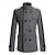 abordables Manteaux &amp; vestes-Homme Manteau de campagne Caban Trench du quotidien Vacances Automne hiver Polyester Chaud Vêtements d&#039;extérieur Vêtement Tenue Mode Classique Plein Poche Mao Double Boutonnage