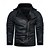 abordables Manteaux &amp; vestes-Homme Simili Cuir Veste Polaire Veste moto Veste en cuir vintage du quotidien Vacances Coupe Vent Chaud Poche Automne hiver Plein Mode Classique Revers Normal faux cuir Noir Marron Veste