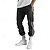 baratos Calças Cargo-Homens Calças Cargo Calças Com Cordão Cintura elástica Bolso multi Bloco de cor Vestível Diário Ao ar livre Acampar e Caminhar Moda Clássico Branco-Preto Cinza Claro