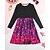 abordables Vestido con visión brillante en 3D-Girls &#039; 3D Graphic Pavo real Vestido Manga Larga Verano Primavera Vacaciones Diario Festivos Princesa Hermosa Dulce Niños 4-12 años Vestido informal Vestido de una línea Hasta la Rodilla Ajuste