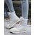 baratos Botas de neve e inverno-botas de inverno femininas impermeáveis com cadarço vermelho, forro de pelúcia e sola antiderrapante – botas de neve estilosas para clima frio