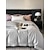 baratos Coleção de elite-Conjunto de cama com capa de edredom de 4 peças, 100% algodão orgânico, tecido macio e respirável, inclui capa de edredom e fronhas para um sono confortável