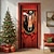 cheap Christmas Door Covers-Christmas Door Decorations Door Covers Horses Door Tapestry Door Curtain Decoration Backdrop Door Banner for Front Door Farmhouse Holiday Party Decor Supplies Indoor/Outdoor