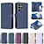 abordables Carcasas Samsung-teléfono Funda Para S25 S24 S23 S23 FE S22 S21 ultra plus A55 5G A35 5G A25 A15 Tarjetas billetera con Soporte Cremallera con correa de muñeca Retro TPU Cuero de PU