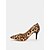 preiswerte Stiletto-Absätze-Damen High Heels mit spitzer Spitze und Stilettoabsatz im Leopardenmuster – stylische Pumps im Animalprint für Partys und das Büro