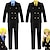 voordelige Anime kostuums-One Piece Sanji Anime Cosplay kostuum Gemaskerd Bal Cosplay pakken Maskerade Jas Blouse Broeken Voor Voor heren Volwassenen