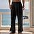 ieftine Vacanţă-Bărbați Pantaloni de in Pantaloni Pantaloni de vară Pantaloni de plajă Buzunar Cordon Talie elastică Simplu Confort Respirabil Vacanță Zilnic Concediu Hawaiană Boho Verde Militar Negru