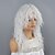 billiga Syntetiska peruker utan hätta-lång lockig peruk med lugg för kvinnor - mångsidig vit stil för anime cosplay  &amp; halloween kostymer