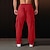 economico Carico-Per uomo Pantaloni della tuta Pareggiatore Pantaloni Pantaloni della tuta cargo Tasche A cordoncino Vita elastica Liscio Comfort Sportivo Giornaliero Di tendenza Informale Nero Rosso Media elasticità