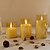 abordables Bougies lumineuses-Bougie Télécommande Marche / Arrêt Noël Halloween Alimenté par piles AAA 3 Pièces