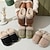 economico Pantofole da casa-pantofole pelose con suola spessa autunno&amp;amp;pantofole invernali in cotone per esterni con interno in caldo peluche spesso e confortevole per la casa