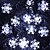abordables Funciona con energía solar-Guirnalda de luces LED solares para Navidad, copos de nieve, impermeables, 30/50/100 LED, 8 modos de iluminación, para exteriores, patio, jardín, vacaciones, boda, fiesta de año nuevo, decoración