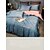 baratos Coleção de elite-Conjunto de cama com capa de edredom de 4 peças, 100% algodão orgânico, tecido macio e respirável, inclui capa de edredom e fronhas para um sono confortável