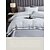 baratos Coleção de elite-Conjunto de cama com capa de edredom de 4 peças, 100% algodão orgânico, tecido macio e respirável, inclui capa de edredom e fronhas para um sono confortável