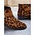 cheap Ankle Boots-Women&#039;s Leopard Print Ankle Boots with Buckle Strap, Casual Western Style, Comfortable Low Heel for Everyday Wear