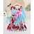 economico Abito a fiori 3D-Pasqua ragazze&#039; 3D Rosa Pop art Vestito Manica lunga Estate Primavera Da mare Giornaliero Per eventi Da principessa Bellissimo Dolce Bambino 4-12 anni Abito casual Abito linea A Al ginocchio Standard