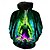 billige Hættetrøjer-Morder Jason Voorhees Hattetrøje Pullover Halloween 3D Grafisk Til Par Herre Dame Voksne Halloween Karneval Maskerade 3D-udskrivning Fest Afslappet / Hverdag