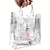 abordables Suministros para la fiesta-20 bolsas de regalo de plástico transparente reutilizables - bolsas de regalo de PVC de primera calidad para fiestas y eventos - duraderas, resistentes al agua y reutilizables (7,87 &quot;x 7,87&quot; x 3,15 &quot;)