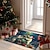billige juletepper og matter-juledekorasjon dørmatte xmas isbjørn kjøkkenmatte gulvmatte sklisikre teppe oljetett teppe innendørs utendørs matte soveromsdekor baderomsmatte inngangsteppe