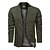 preiswerte Herren Klassische Blazer-Herren Blazer Geschäft Cocktailparty Hochzeitsfeier Mode Lässig Frühling &amp; Herbst 100% Baumwolle Einfach Tasche Knöpfe Bequem Einreihig Blazer Schwarz Kaki Armeegrün