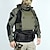 ieftine Topuri-Bărbați Cămașă de luptă Πουκάμισο πεζοπορίας Cămașă militară tactică Manșon Lung Quarter Zip Topuri În aer liber Απαλό Respirabil Poliester Peteci Negru Verde Militar Sală de fitness Alpinism Camping