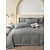 baratos Coleção de elite-Conjunto de cama com capa de edredom de 4 peças, 100% algodão orgânico, tecido macio e respirável, inclui capa de edredom e fronhas para um sono confortável