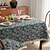 cheap Christmas Decor-Jungle Pattern Table Cloth Retro Floral Table Cover Jacquard Tablecloth Red Elegant Style Custom Living Room Spring Home Decor Custom Size