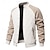 abordables chaqueta deportiva-Hombre Chaqueta de bombardero Chaqueta de lana Acolchado Casual Diario Estilo retro Otoño invierno Bloque de color Casual Cuello Mao Regular Color Camello Albaricoque Negro Verde Ejército Gris