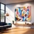cheap People Paintings-Handmade Colorful mordern firgure Oil Painting on Canvas Large hand painted Abstract Textured persons painting Wall Art Contemporary Minimalist artwork wall painting for Living Room bedroom home Decor