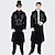 billige Outfits-Retro / vintage Punk &amp; Gotisk Middelalderkostumer Cosplay kostume Prins Vampyr Adelsmand Udklædning Herre Fantasi Royal Steampunk Halloween Karneval Maskerade Fest / aften Voksne Bluser Frakke Bukser