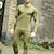 billige joggedresser-Herre Joggedress 2 deler Avslappet Høst Langermet Hold Varm Myk Trening Treningsøkt Løp Sports Sportsklær Fargeblokk Svart Militærgrønn Kakifarget