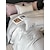 baratos Coleção de elite-Conjunto de cama com capa de edredom de 4 peças, 100% algodão orgânico, tecido macio e respirável, inclui capa de edredom e fronhas para um sono confortável