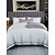 baratos Coleção de elite-Conjunto de cama com capa de edredom de 4 peças, 100% algodão orgânico, tecido macio e respirável, inclui capa de edredom e fronhas para um sono confortável
