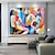cheap People Paintings-Handmade Colorful mordern firgure Oil Painting on Canvas Large hand painted Abstract Textured persons painting Wall Art Contemporary Minimalist artwork wall painting for Living Room bedroom home Decor