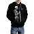 billiga Halloween Huvtröjor &amp; Sweatshirts-Herr Grafisk Mörk Huvtröja Huvtröjor Tröja Semester Dagligen Långärmad Huva Semester Utomhussport Utekväll Svart Tryck Vår &amp; Höst Designer