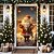 cheap Christmas Door Covers-Christmas Door Decorations Door Covers Xmas Santa Deliver Gift Door Tapestry Door Curtain Decoration Backdrop Door Banner for Front Door Farmhouse Holiday Party Decor Supplies Indoor/Outdoor