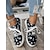 baratos Para mulheres-tênis feminino com estampa de caveira e cadarço – calçados casuais góticos de cano baixo com sola branca, perfeitos para o Halloween e para o estilo de rua do dia a dia