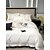 baratos Coleção de elite-Conjunto de cama com capa de edredom de 4 peças, 100% algodão orgânico, tecido macio e respirável, inclui capa de edredom e fronhas para um sono confortável
