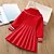 preiswerte Casual Kleider-Mädchen&#039; 3D Gestreift Kleid Langarm Herbst Winter Urlaub Täglich Festtage Schön Süß Kleine Kinder (4-7 Jahre) 4-7 Jahre strickkleid Casual kleid A Linie Kleid Knielang Regular Fit