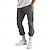 baratos Calças Cargo-Homens Calças Cargo Calças Com Cordão Cintura elástica Bolso multi Bloco de cor Vestível Diário Ao ar livre Acampar e Caminhar Moda Clássico Branco-Preto Cinza Claro