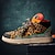 economico Sneakers da uomo-sneakers alte da uomo con stampa leopardata – motivo animalier alla moda con lacci colorati, scarpe casual da strada per la moda urbana