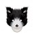 abordables Accessoires de coiffure-ensemble masque et queue cosplay pour femme costume de carnaval à queue longue de 10 pouces