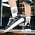 preiswerte Lässige Sneakers-Grüne High-Top-Sneaker für Herren mit mehrfarbigen Schnürsenkeln und Klettverschluss – stylische Casual-Sportschuhe für Streetwear und den Alltag